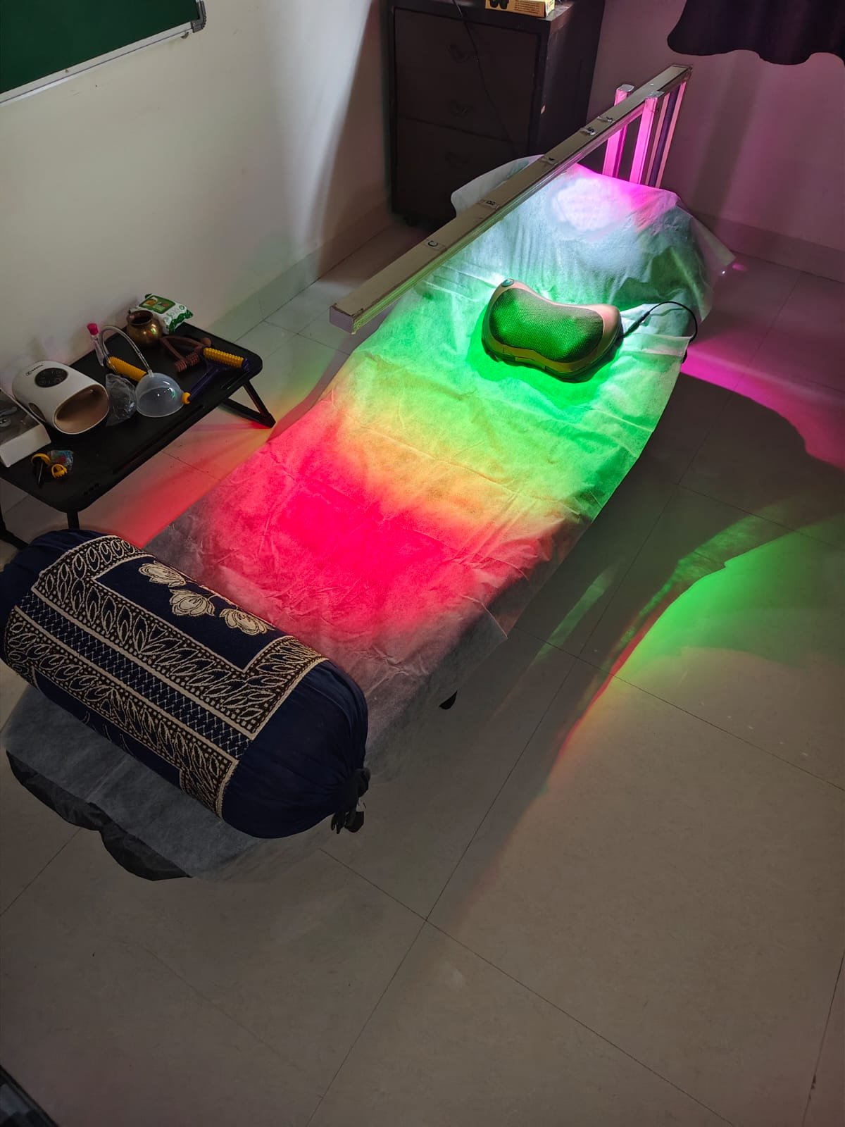 Therapist at work inside the Sukhamaya Wellness studio